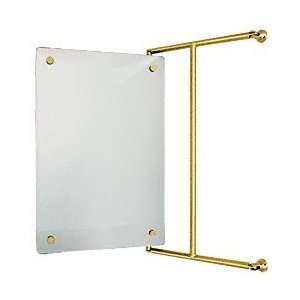  15 x 23 Brass Frameless Pivot Mirror