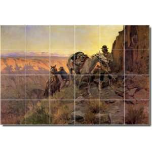  Charles Russell Western Wall Tile Mural 25  24x36 using 