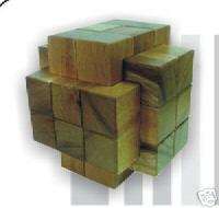 18 Pc Dragon Burr wood brain teaser Puzzle 6x6x6 wooden  