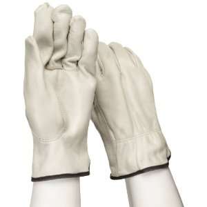 West Chester 990K B Leather Glove, Shirred Elastic Wrist Cuff, 10 