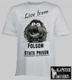 Animal Muppets johnny cash Folsom State Prison t shirt  