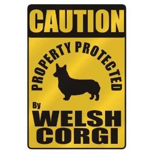   PROPERTY PROTECTED BY WELSH CORGI  PARKING SIGN DOG: Home Improvement