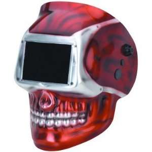  Red Skull Auto Darkening Lens Solar Welding Helmet: Home 