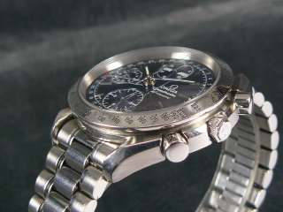 SS OMEGA Speedmaster Chronograph Tripe Day Automatic watch 7751  