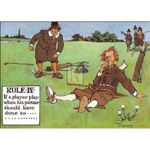  Rules of Golf Rule IV by Charles Crombie. Size 16 inches 