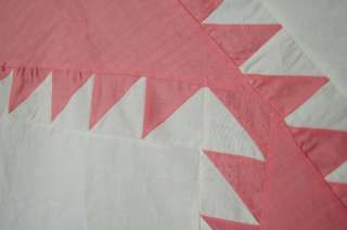 30s Sawtooth Diamond in a Square Antique Quilt Top  