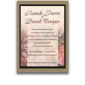   Wedding Invitations   Roses Fuchsia Pink Peach: Office Products
