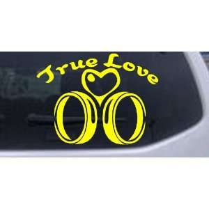  True Love Wedding Rings Heart Car Window Wall Laptop Decal 