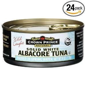 Crown Prince Natural Solid White Albacore Tuna In Spring Water, 6 