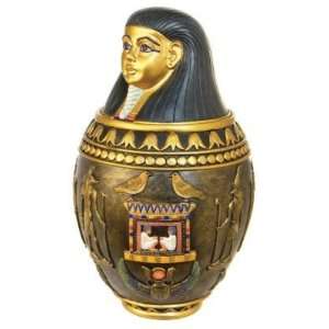  Imsety Ceramic Egyptian Canopic Jar