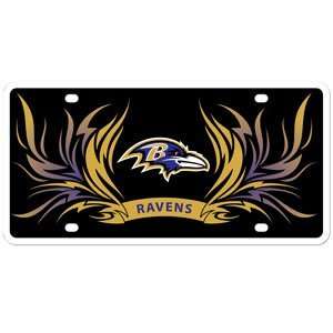 Baltimore Ravens Flame design Styrene License Plate. Officially 