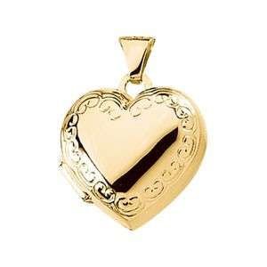 Value! 100% 14K Gold Heart Shaped Locket Nice Details  