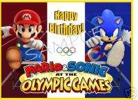Edible Cake Image Mario & Sonic Olympics Birthday Rec  