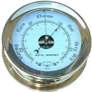   aneroid soild brass barometer by Royal Mariner