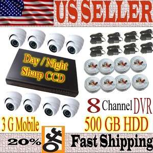 8CH H.264 Real time CCTV Security DVR Camera System  