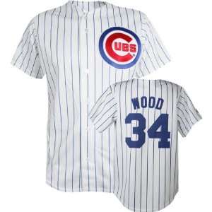  Kerry Wood White Majestic MLB Home Royal Replica Chicago 