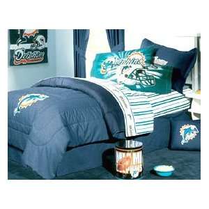   Miami Dolphins  Denim Football Bedding Comforter   Queen Bed Home