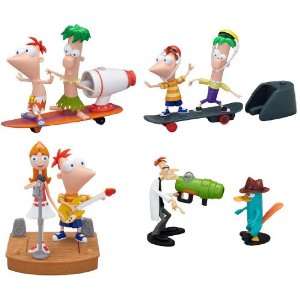  Phineas & Ferb 3 Figure 2 Pack Set Of 4 Toys & Games