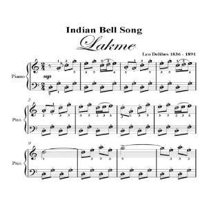  Bell Song Lakme Delibes Easy Piano Sheet Music Leo Delibes Books