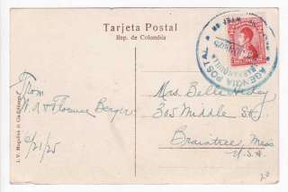 Colombia Municipal Palace 1925 Postcard View to US. Make multiple 