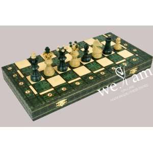  Green Royal Wooden Chess Board Toys & Games