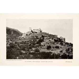 1905 Print Lorca Castle Medieval Fortress Middle Ages Spain 