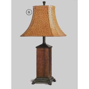 All new item Translucent glass table lamp with ivy motif and leather 