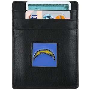 NFL San Diego Chargers Black Leather Executive Card Holder & Money 