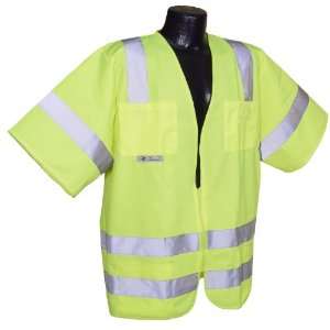  Radians SV83GS3X Class 3 Standard Solid Safety Vest, Green 
