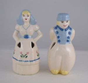 Weil Ware of California Dutch Boy & Girl Vase Figurines  