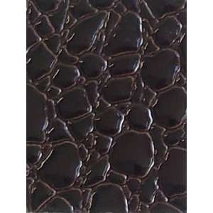  Crocodile Chocolate Fake Leather Vinyl Upholstery 56 Inch Fabric 
