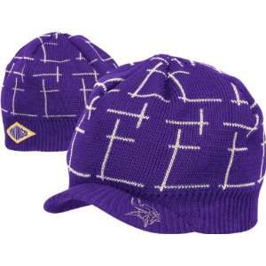   Retro Sport Pattern Billed Visor Knit Hat Beanie: Sports & Outdoors