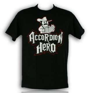 Mens funny Accordion Hero New humor Ramon Ayala T shirt all sizes S M 