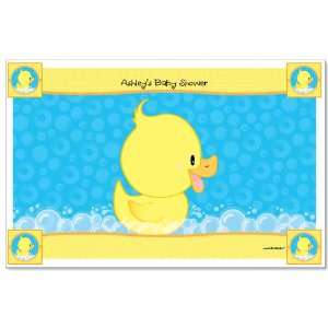  Ducky Duck   Personalized Baby Shower Placemats: Toys 