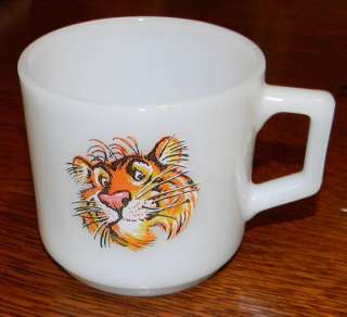 1960s Esso Gasoline Tiger Fire King coffee cup ACL  