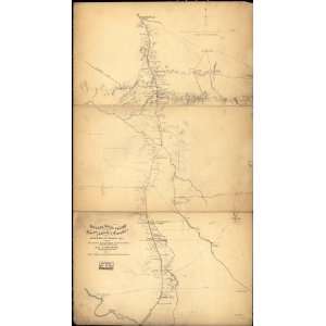  Civil War Map Topographical sketch of the country adjacent 