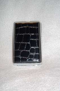 Black Alligator Skin Design Top Opening E Cigarette ecig case metal w 