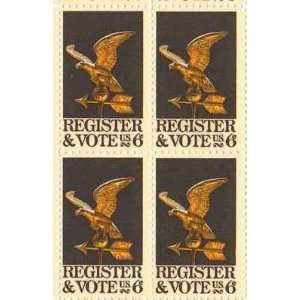  Register and Vote Set of 4 x 6 Cent US Postage Stamps NEW 