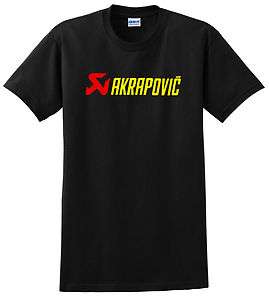 AKRAPOVIC T SHIRT MOTORCYCLE ENDURO MX BLACK EXHAUST KTM HUSABERG 