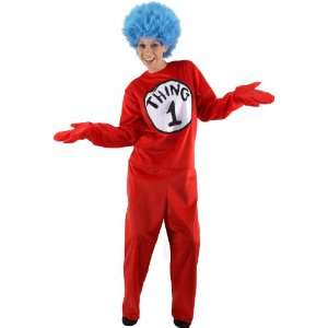   the Hat   Thing 1 and Thing 2 Adult Costume / Red   Size L/XL (14 16