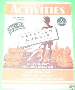 Childrens Activities   June 1950 Paper Dolls/Toys SEE  