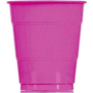  Hot Pink Plastic 12 oz. Cup 20 Count: Kitchen & Dining