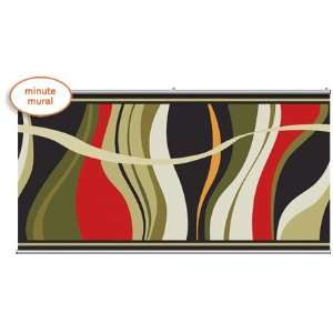 Minute Mural   Groovy Waves (Olive) 