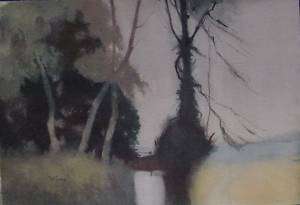 TREES NEAR A POOL WILLIAM EYRE Watercolour  