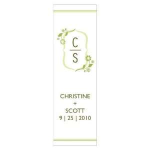   Personalized Modern Floral Monogram Favor Tag W1002 03 Quantity of 1