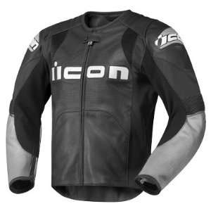  Icon Overlord Prime Leather Motorcycle Jacket   Black 