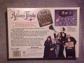 THE ADDAMS FAMILY FIND UNCLE FESTER CARD GAME, MINT & SEALED BOX 