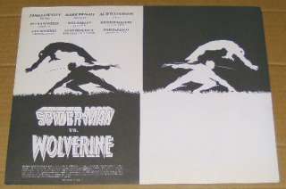 RARE 1990 SPIDER MAN vs WOLVERINE 1 MARVEL COMIC BOOK PRODUCTION ART 