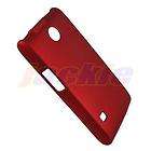 Red Hard Rubberized Back Case Cover For Huawei IDEOS U8500