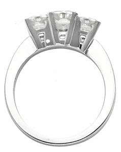 Ct Square Brilliant Moissanite 3 Stone Princess Engagement Ring 